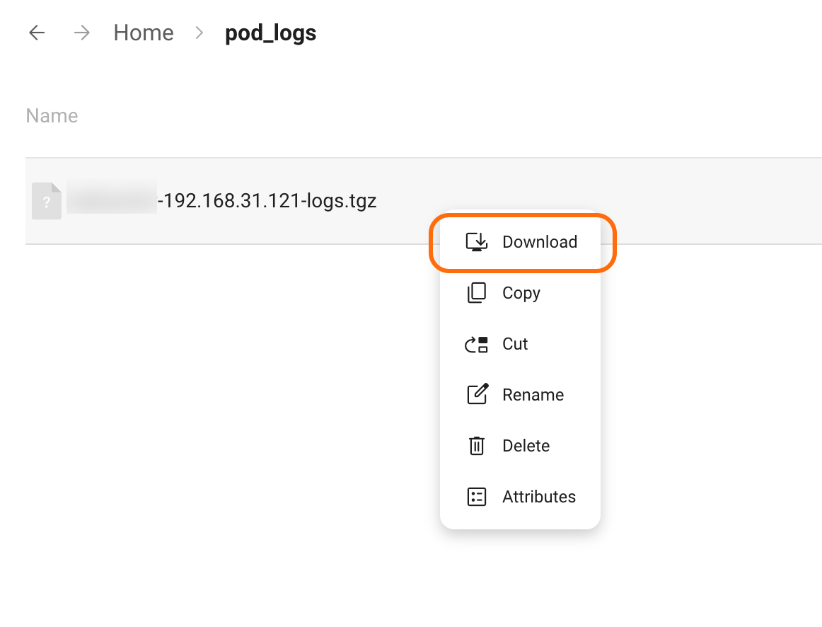 Download logs